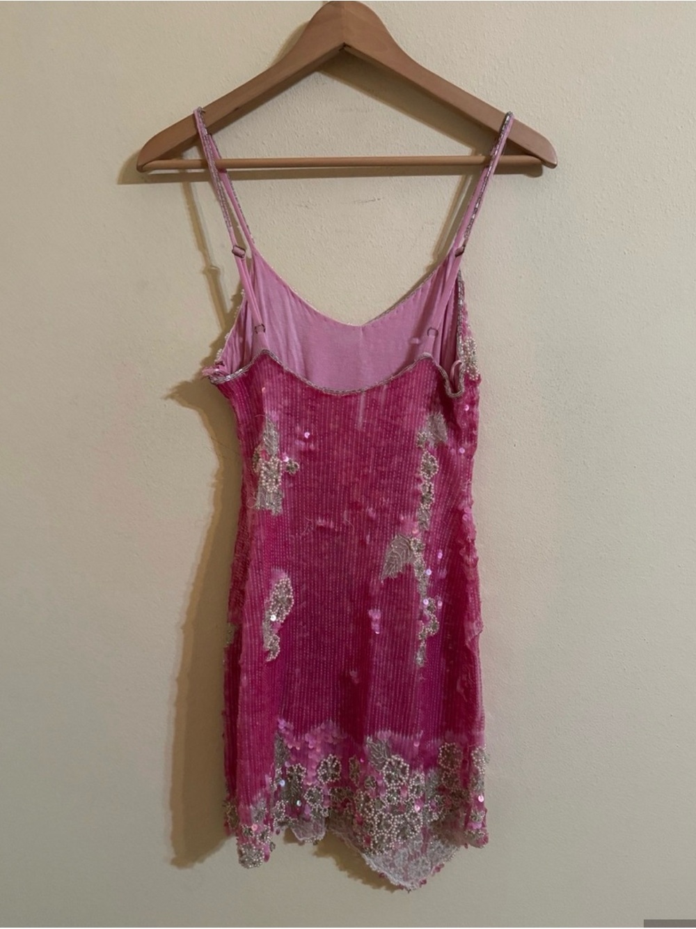 LoveShackFancy Pink Sequin Slip Dress - Picture 5 of 8